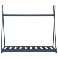 Kinderbedframe massief grenenhout grijs 70x140 cm - thumbnail