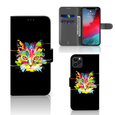 Apple iPhone 11 Pro Max Leuk Hoesje Cat Color Apple iPhone 11 Pro Max Leuk Hoesje Cat Color
