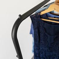 QUVIO Kledingrek metaal - Zwart - thumbnail