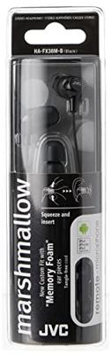 JVC HA-FX38M-B-E in-ear hoofdtelefoon met 1-knops afstandsbediening en microfoon zwart