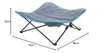 Trixie stretcher voor hond donkergrijs / petrol 88x88x32 cm - thumbnail