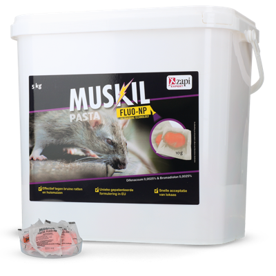 Muskil Pasta FLUO-NP Rat&Muis 500x10g