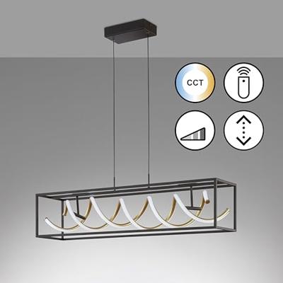 Fischer & Honsel Design hanglampGian zwart led - 61046