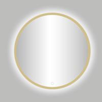 Badkamerspiegel Best Design Venetie Nancy LED Verlichting 120x120 cm Rond Mat Goud - thumbnail
