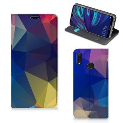 Huawei Y7 hoesje Y7 Pro (2019) Stand Case Polygon Dark Huawei Y7 hoesje Y7 Pro (2019) Stand Case Polygon Dark