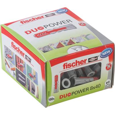 Fischer duopower | universele pluggen | 8x40 mm - 100 stuks - 535455 Fischer duopower | universele pluggen | 8x40 mm - 100 stuks - 535455
