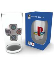 Playstation Large Glass -Classic Logo - thumbnail