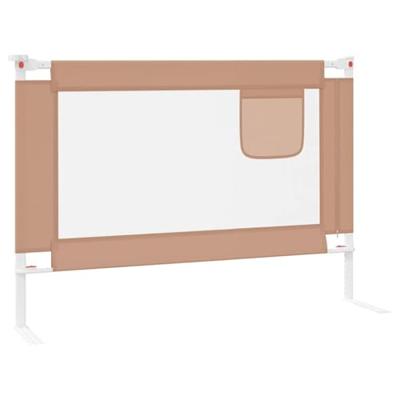 Bedhekje peuter 90x25 cm stof taupe - thumbnail