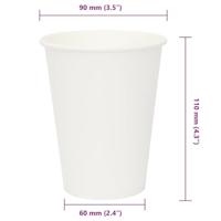 VidaXL Papieren koffiekopjes 1000 st 12oz 300 ml wit - thumbnail