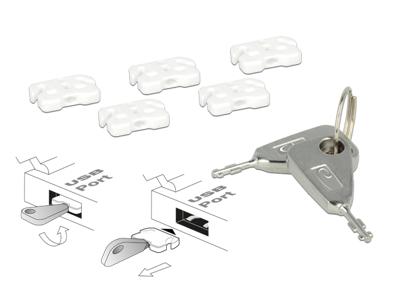 DeLOCK USB Port Blocker voor USB-A female insteekslot DeLOCK USB Port Blocker voor USB-A female insteekslot