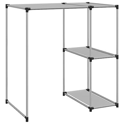 VidaXL Opbergrek voor boven wasmachine 87x55x90,5 cm ijzer grijs - thumbnail