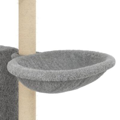 VidaXL Kattenmeubel met sisal krabpalen 131 cm lichtgrijs