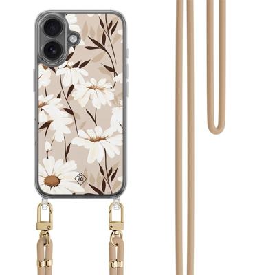 iPhone 17 hoesje met beige koord - In bloom iPhone 17 hoesje met beige koord - In bloom
