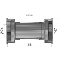 Elvedes Trapas thread fit t47 shimano intern 86 mm - thumbnail