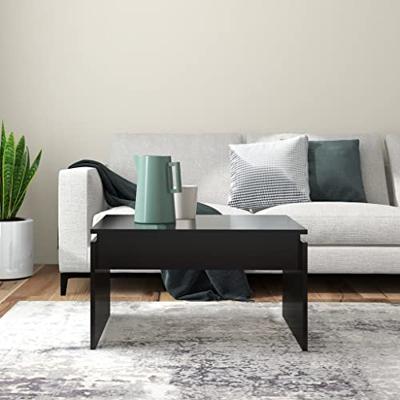 VidaXL Salontafel 68x50x38 cm bewerkt hout zwart