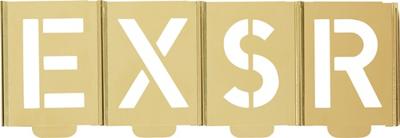 Kukko Schrijfsjablonen-set | letters A-Z | letterhoogte 100 mm | speciaal plaatstaal | 1 stuk - 327-100-B 327-100-B