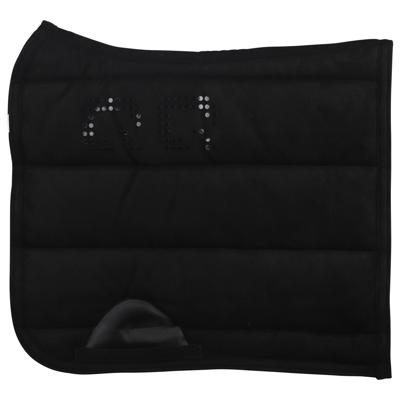 QHP Puffpad Grip zadeldek zwart maat:dr full