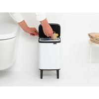 Brabantia Bo hi afvalemmer 4 liter met kunststof binnenemmer white - thumbnail