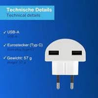REV USB-module Traveler, reisadapter voor reisagenten, ook zelfstandig te gebruiken, wit - thumbnail