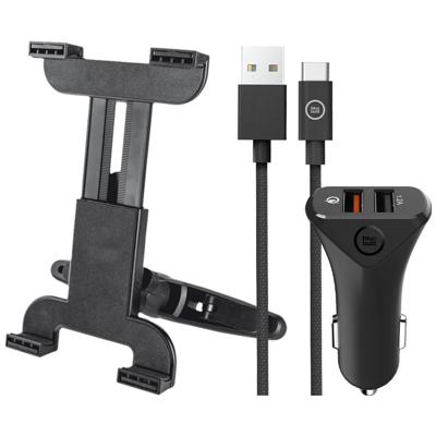 Trust Hoofdsteun Tablet Houder Universeel + Autolader met Usb C Kabel