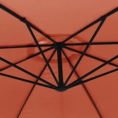 Zweefparasol met aluminium paal 350 cm terracottakleurig