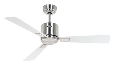 CasaFan ECO NEO III 103 BN-WE/LG WiFi Flügel Weiß/Lichtgrau Plafondventilator 16 W (Ø x h) 103 cm x 360 mm Chroom (geborsteld) Met afstandsbediening, Timer,