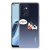 OPPO Reno 7 5G | Find X5 Lite Telefoonhoesje met Naam Cow - thumbnail