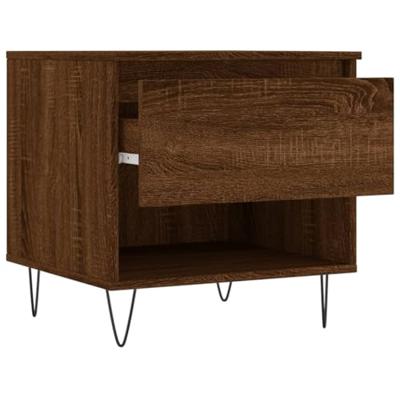 Salontafels 2 st 50x46x50 cm bewerkt hout bruineikenkleurig