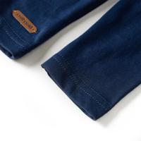 Kindershirt met lange mouwen berenprint 104 marineblauw - thumbnail