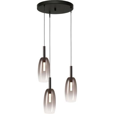 Masterlight 3L vide hanglampLido Olive met Ø 11,5cm smoke-fading glas - 2862-05-05-35-3-4