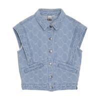 Indian Blue Jeans Zomer gilet meisjes - licht blauw - denim - fancy - thumbnail