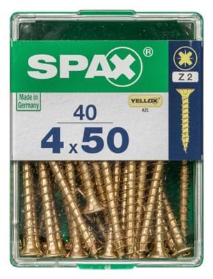 Schroefdoos SPAX Houten schroef Platte kop (4 x 50 mm) (4,0 x 50 mm)
