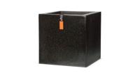 Capi lux terrazzo plantenbak 60x60x60 cm zwart - thumbnail