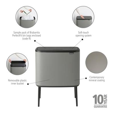 Brabantia Bo touch bin 60 liter white