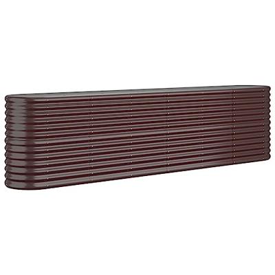 VidaXL Plantenbak 260x40x68 cm gegalvaniseerd staal bruin