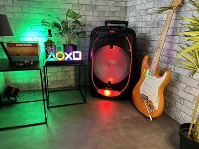 N-GEAR THE FLASH 1540 - Karaoke Speaker - 15" Woofer - Bluetooth - LED Lichtshow - Incl. Draadloze Microfoons N-GEAR THE FLASH 1540 - Karaoke Speaker - 15" Woofer - Bluetooth - LED Lichtshow - Incl. Draadloze Microfoons