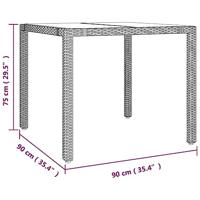 3-delige Bistroset met kussens poly rattan beige - thumbnail