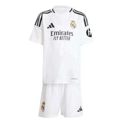 Kinder Voetbaluitrusting Set Adidas Real Madrid 24/25 Home Wit Maat 9-10 Jaar