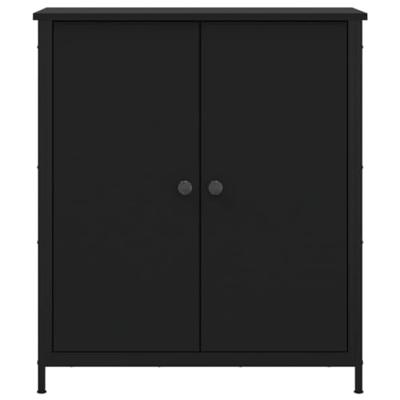 Dressoir 70x30x80 cm bewerkt hout zwart Dressoir 70x30x80 cm bewerkt hout zwart