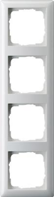 Gira standaard 55 afdekraam 4-voudig zuiverwit glanzend 021403