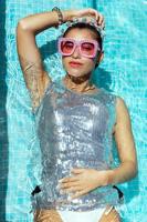 Pailletten Top Zilver Dames - thumbnail