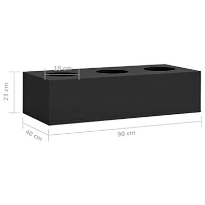 VidaXL Kantoorbloembak 90x40x23 cm staal antracietkleurig