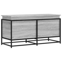 Opbergbox met deksel 100x40x51,5 cm bewerkt hout grijs sonoma - thumbnail