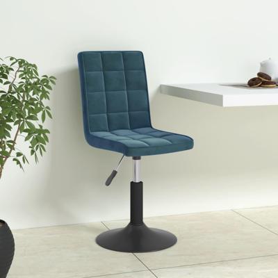 Eetkamerstoelen draaibaar 4 st fluweel blauw