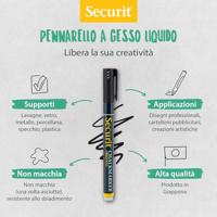 Krijtstift SECURIT SMA-100 rond 1-2mm zwart - thumbnail