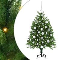 VidaXL Kerstboom met 150 led met standaard groen 120 cm pe - thumbnail