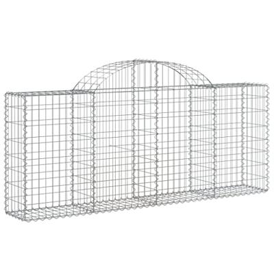 VidaXL Schanskorf gewelfd 200x30x80/100 cm gegalvaniseerd ijzer VidaXL Schanskorf gewelfd 200x30x80/100 cm gegalvaniseerd ijzer