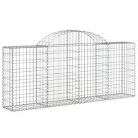 VidaXL Schanskorf gewelfd 200x30x80/100 cm gegalvaniseerd ijzer - thumbnail