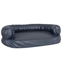 VidaXL Hondenmand ergonomisch schuim 88x65 cm kunstleer donkerblauw - thumbnail