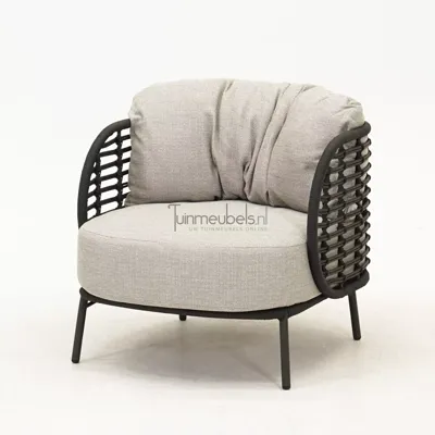 4 Seasons Outdoor lounge tuinstoel fabrice antraciet